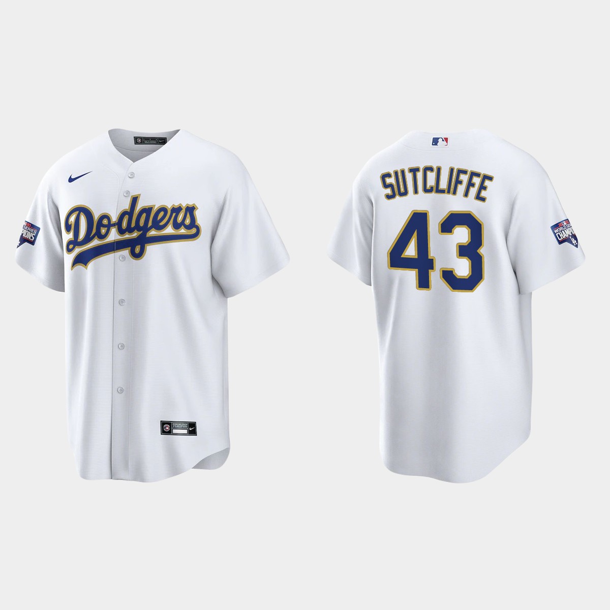 Los Angeles Dodgers Rick Sutcliffe 2021 Gold Program White Gold Jersey