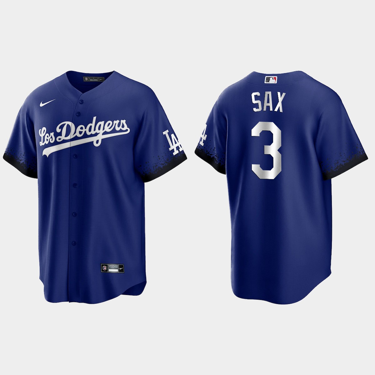 Los Angeles Dodgers Steve Sax 2021 City Connect Jersey - Royal