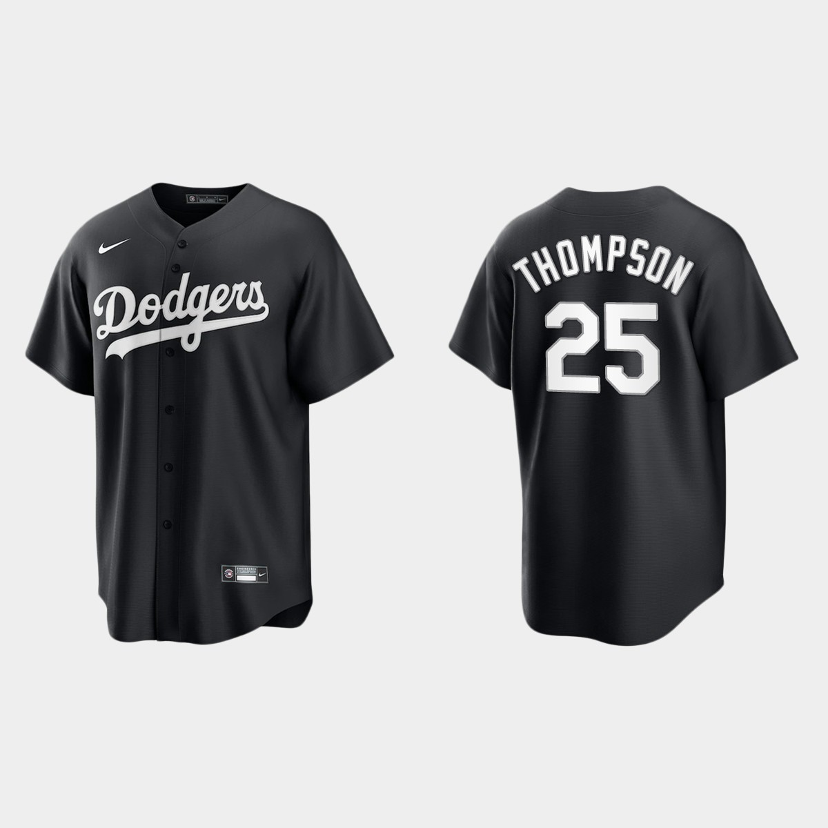 Los Angeles Dodgers Trayce Thompson Jersey - Black White