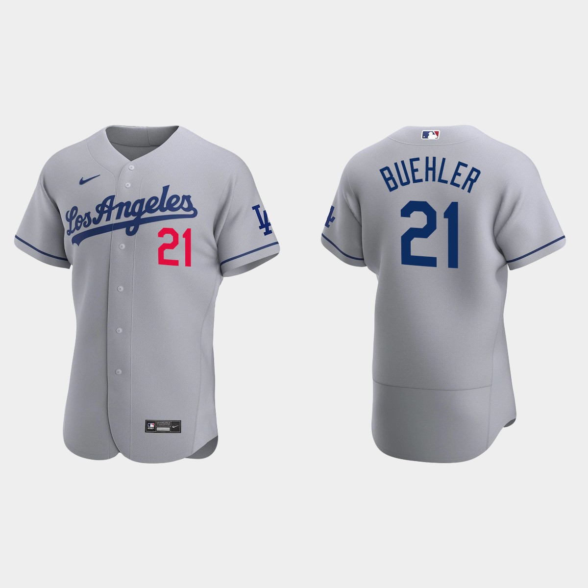 Los Angeles Dodgers Walker Buehler #21 Gray 2020 Road Jersey