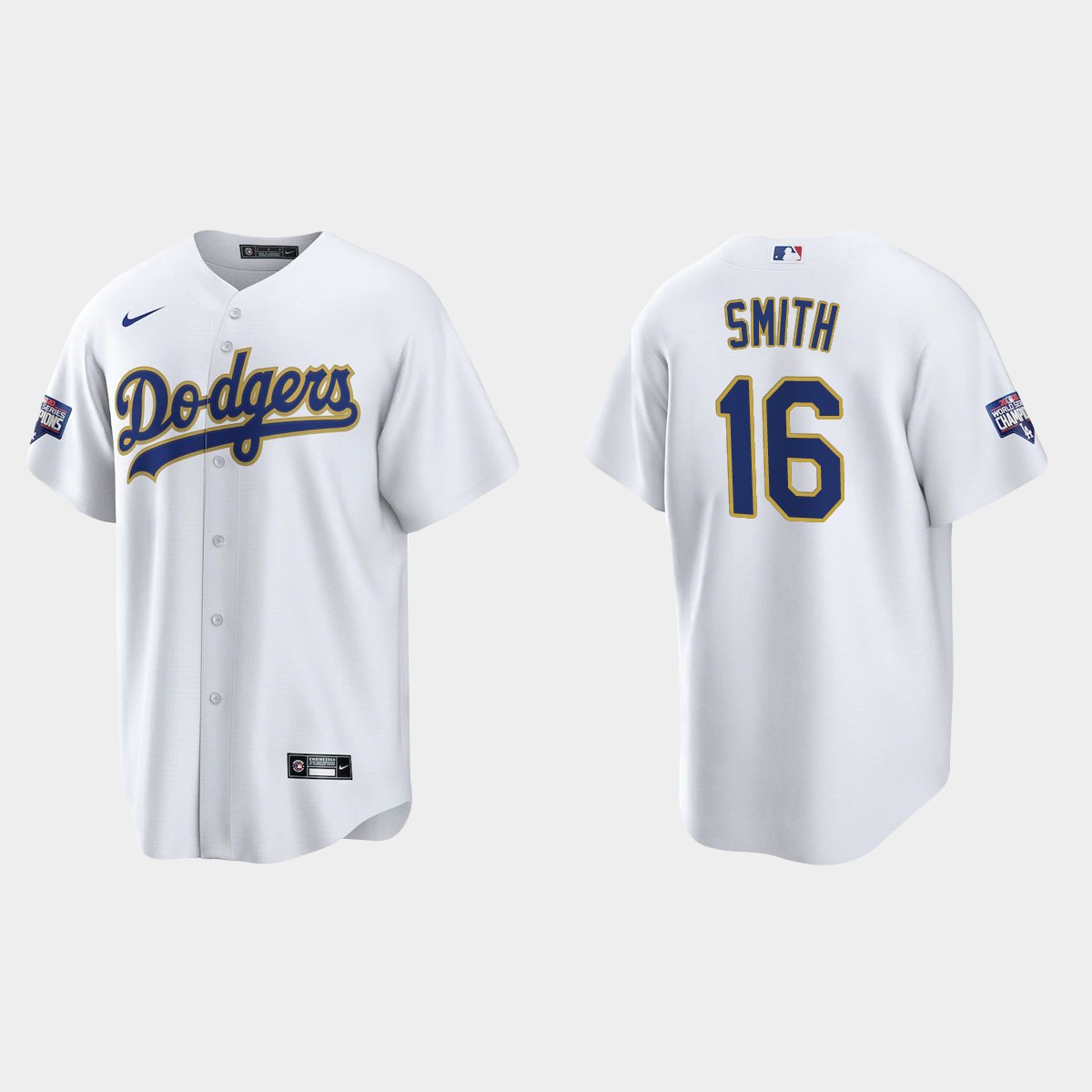 Los Angeles Dodgers Will Smith 2021 Gold Program White Gold Jersey