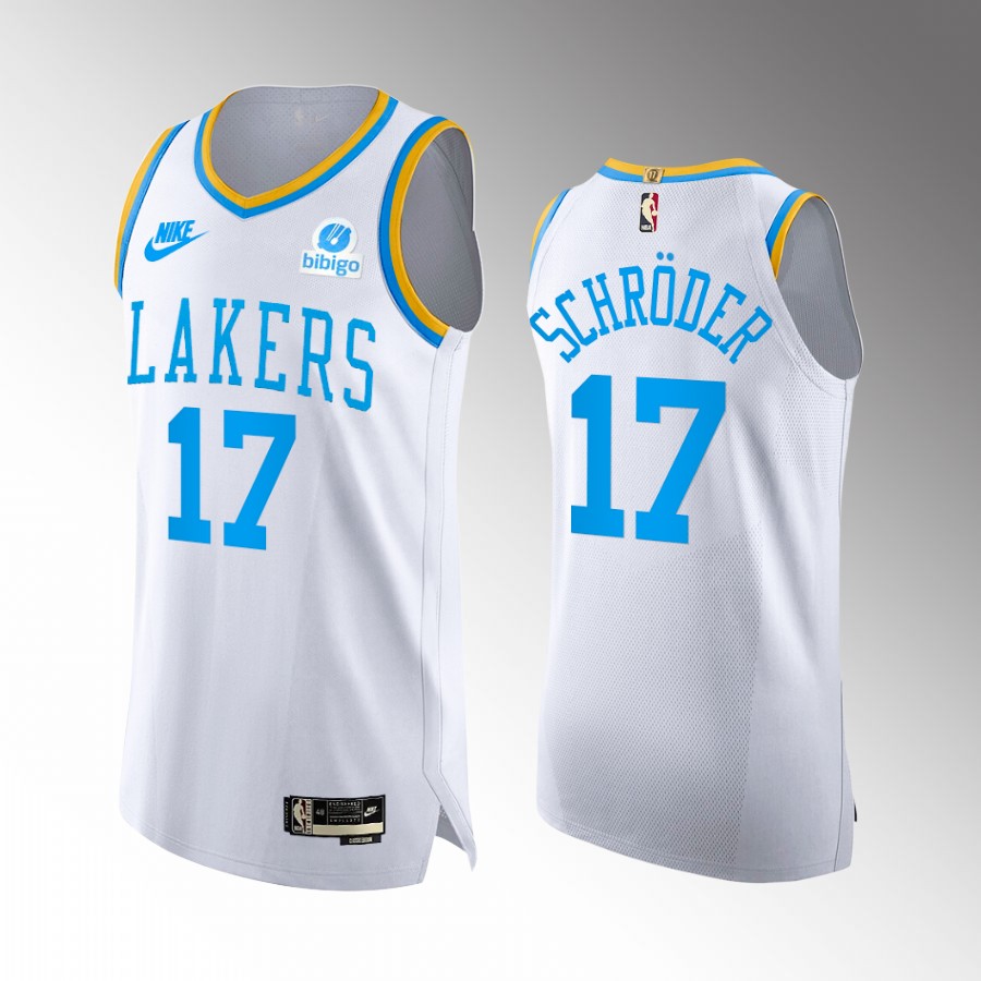 Los Angeles Lakers #17 Dennis Schroder White Jersey 2022-23 Classic Edition