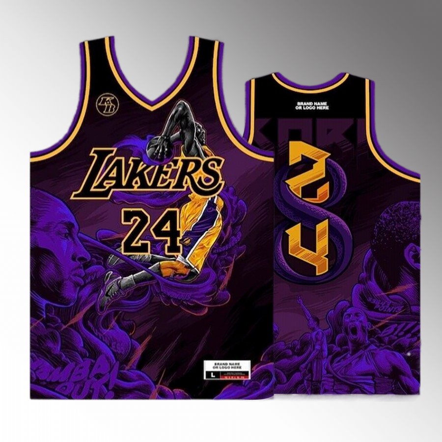 Los Angeles Lakers #24 Kobe Bryant Mamba Edition Purple Jersey