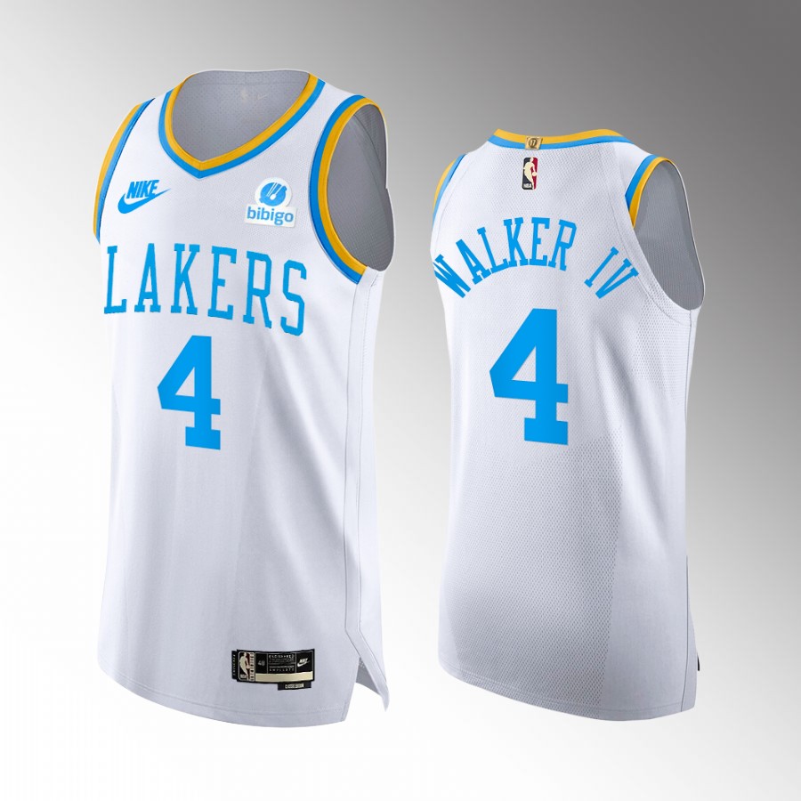 Los Angeles Lakers #4 Lonnie Walker IV White Jersey 2022-23 Classic Edition
