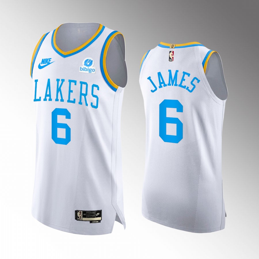 Los Angeles Lakers #6 LeBron James White Jersey 2022-23 Classic Edition