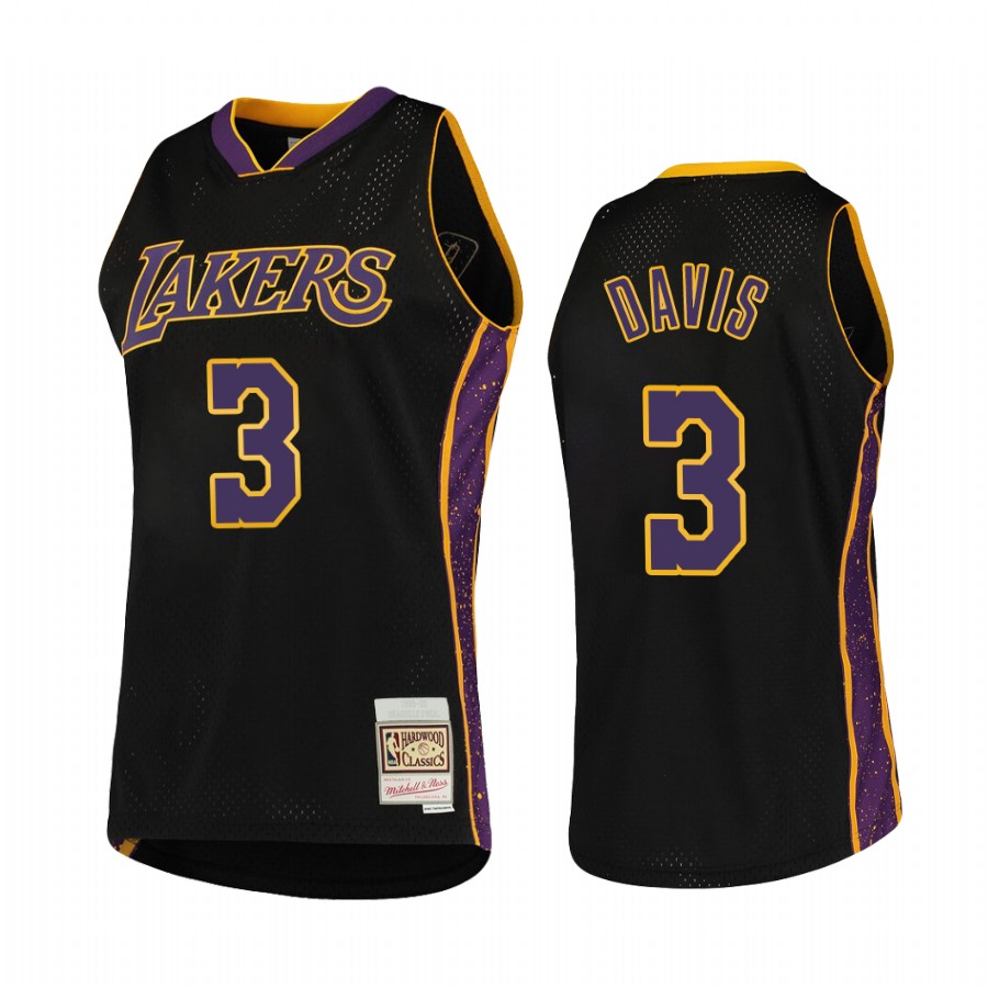 Los Angeles Lakers Anthony Davis #3 Black Rings Collection Jersey