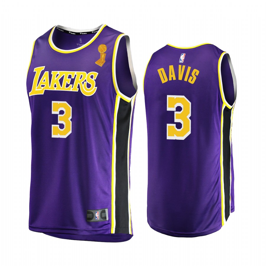 Los Angeles Lakers Anthony Davis 2020 NBA Finals Champions Jersey Purple  Statement