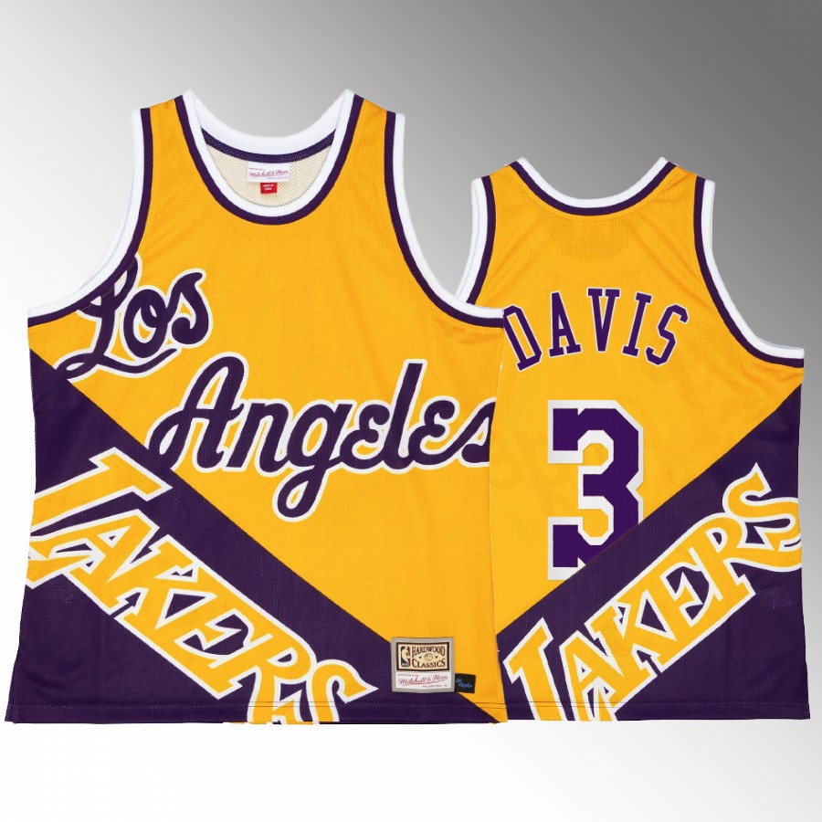 Los Angeles Lakers Anthony Davis Big Face 5.0 #3 Tank Top Purple Gold Two-Tone Fashion Men's Jersey Shirt