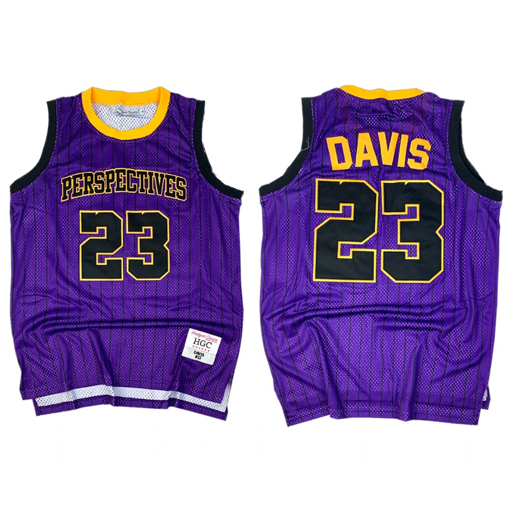 Los Angeles Lakers Anthony Davis Purple City Perspectives High School  Jersey