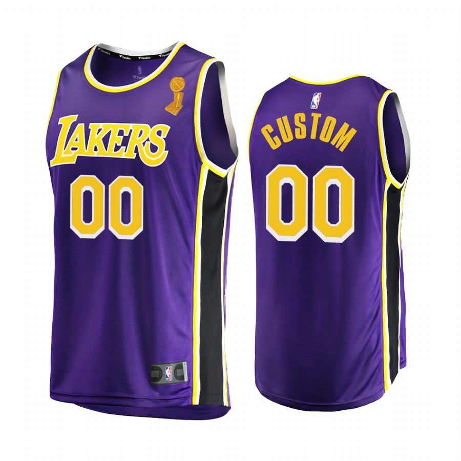 Los Angeles Lakers Custom 2020 NBA Finals Champions Jersey Purple  Statement