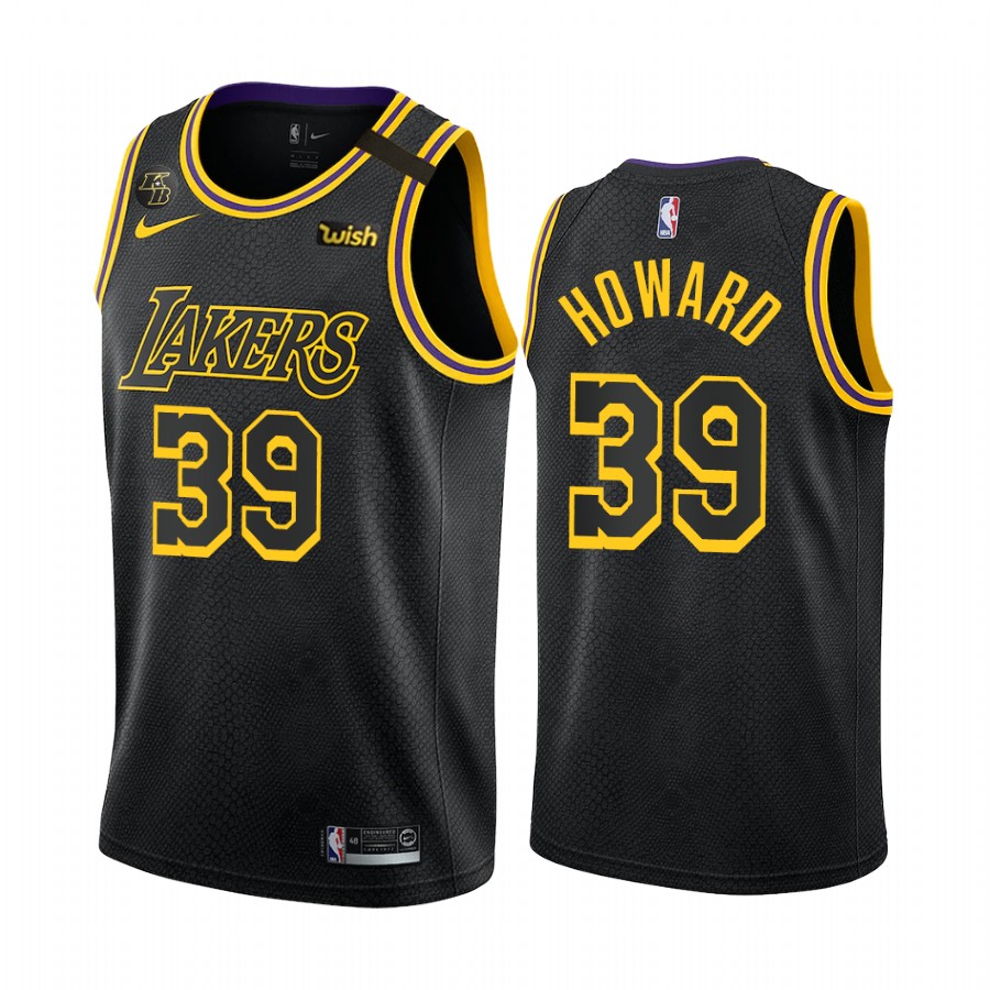 Los Angeles Lakers Dwight Howard #39 Black Mamba Inspired City Jersey