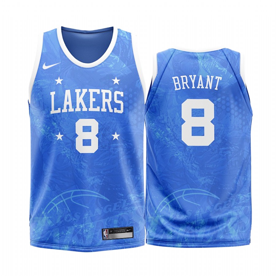 Los Angeles Lakers Kobe Bryant #8 Light Blue 2020 Fashion Edition Jersey