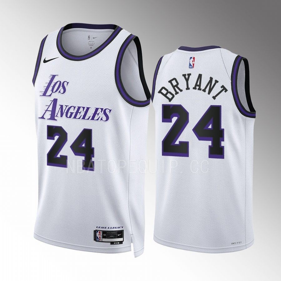 Los Angeles Lakers Kobe Bryant 2022-23 City Edition White #24 Jersey