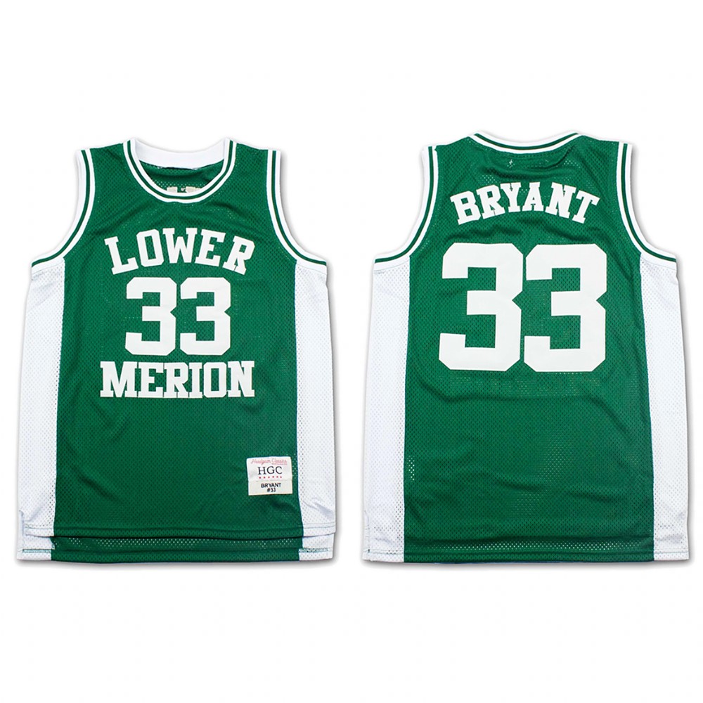 Los Angeles Lakers Kobe Bryant Green Lower Merion High School  Jersey
