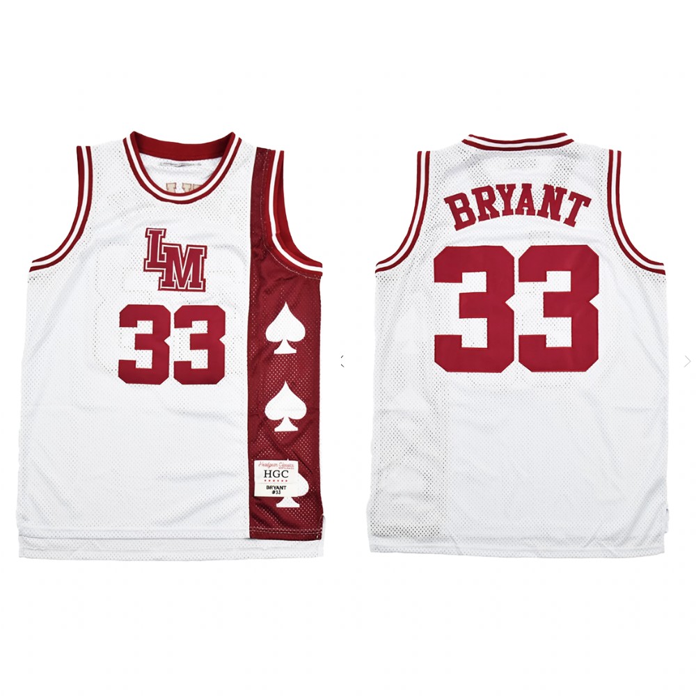 Los Angeles Lakers Kobe Bryant White Aces Alternate Lower Merion High School  Jersey