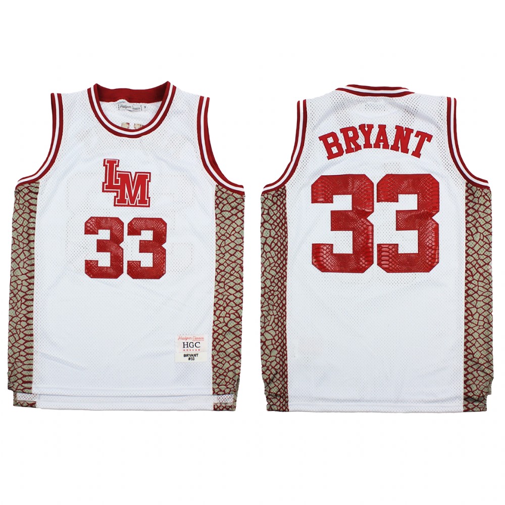Los Angeles Lakers Kobe Bryant White Aternate Lower Merion High School  Jersey