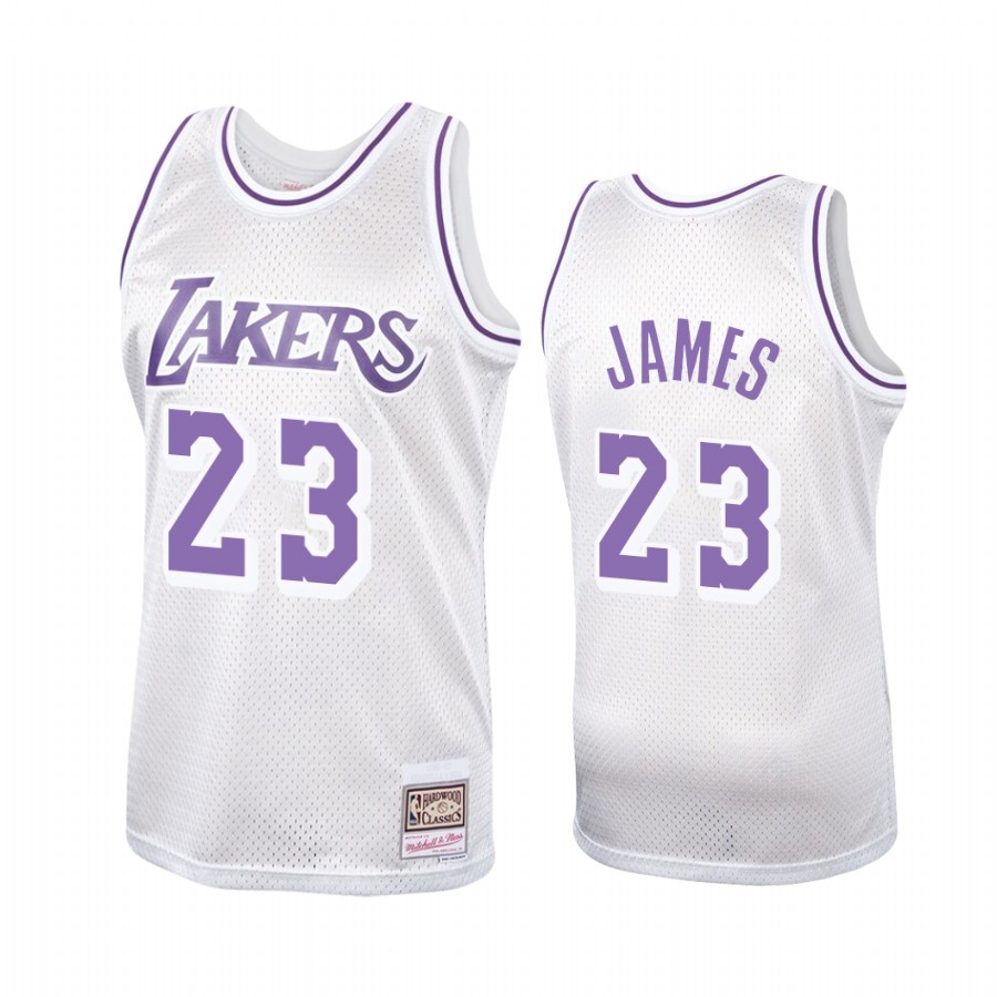 Los Angeles Lakers LeBron James Platinum Hardwood Classics Jersey #23