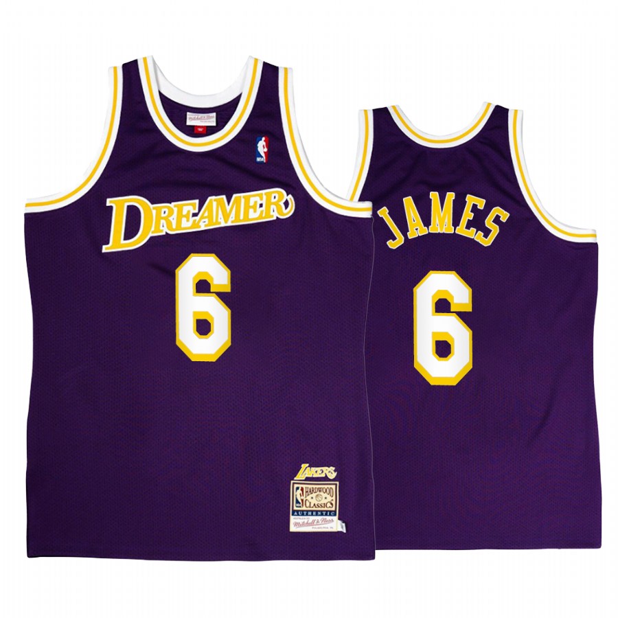 Los Angeles Lakers LeBron James Purple J.Cole Dreamer Men Jersey Throwback