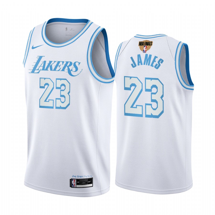 Los Angeles Lakers LeBron James White 2021 NBA Playoffs Jersey City Edition