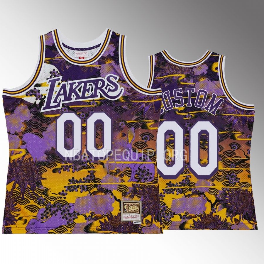 Los Angeles Lakers Lunar Year of the Rabbit Custom Purple #00 Jersey 2023 Asian Heritage