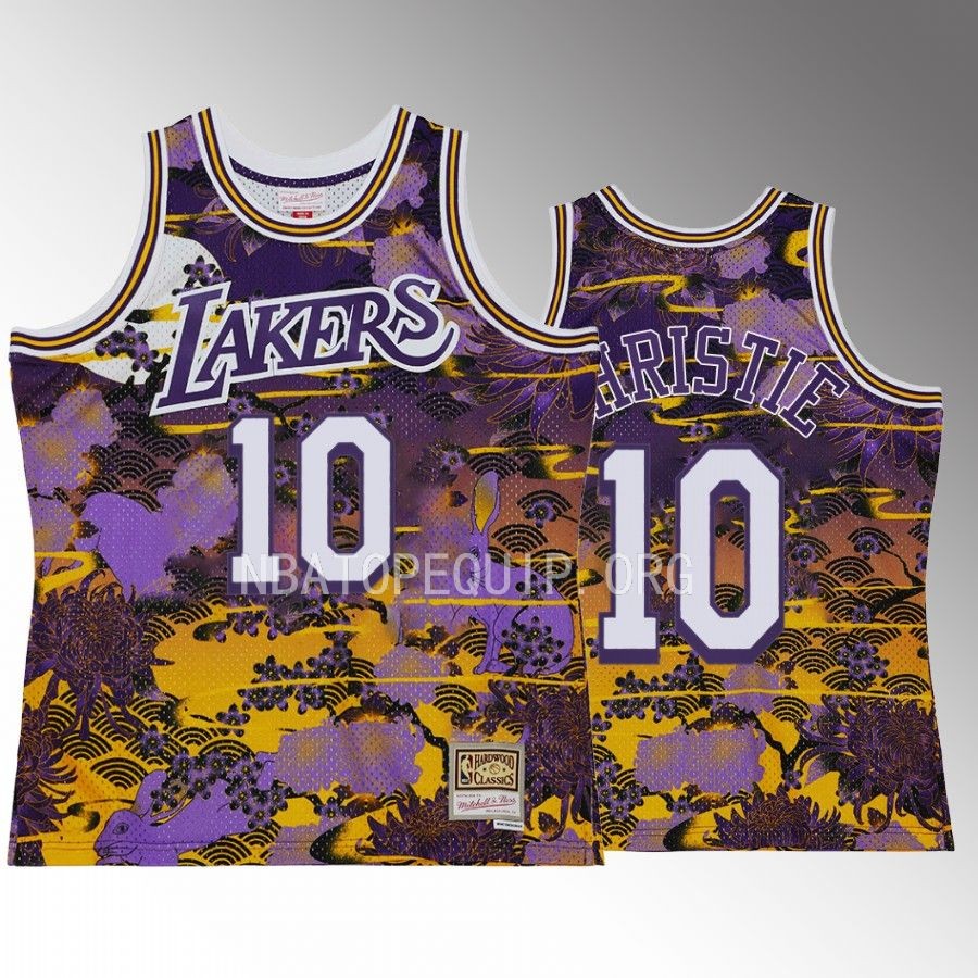 Los Angeles Lakers Lunar Year of the Rabbit Max Christie Purple #10 Jersey 2023 Asian Heritage