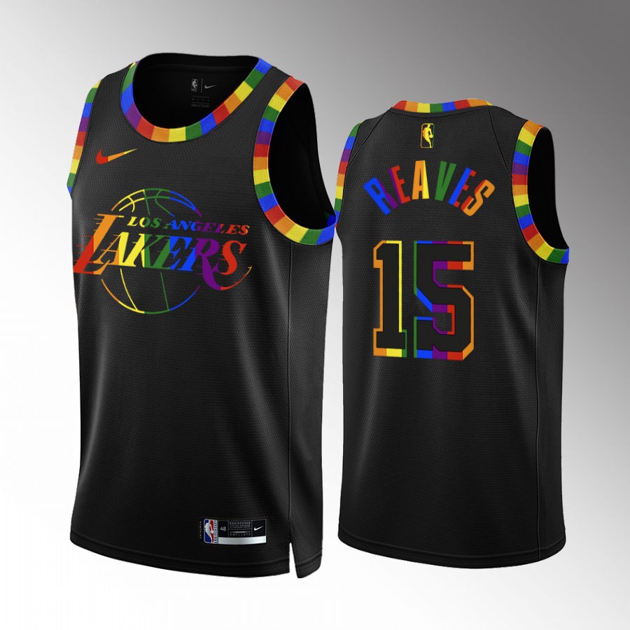 Los Angeles Lakers Pride Night Austin Reaves Black #15 Jersey 2022 Special