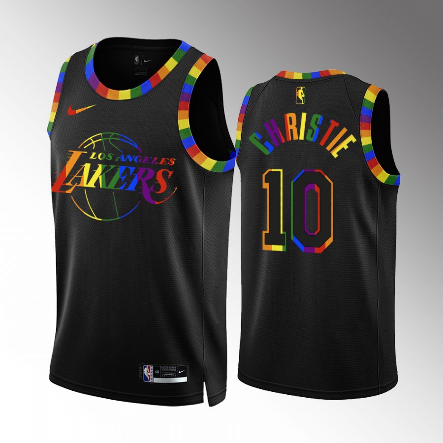 Los Angeles Lakers Pride Night Max Christie Black #10 Jersey 2022 Special