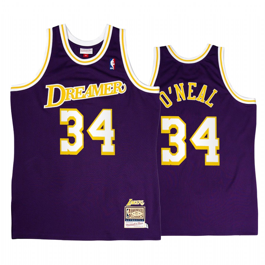Los Angeles Lakers Shaquille O'Neal Purple J.Cole Dreamer Men Jersey Throwback
