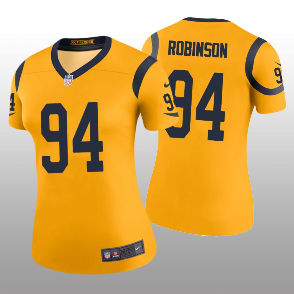 Los Angeles Rams A'Shawn Robinson Gold Jersey Color Rush Legend - Women's