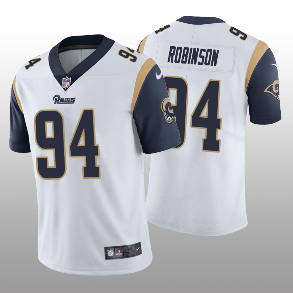 Los Angeles Rams A'Shawn Robinson White Jersey Vapor Limited - Men's