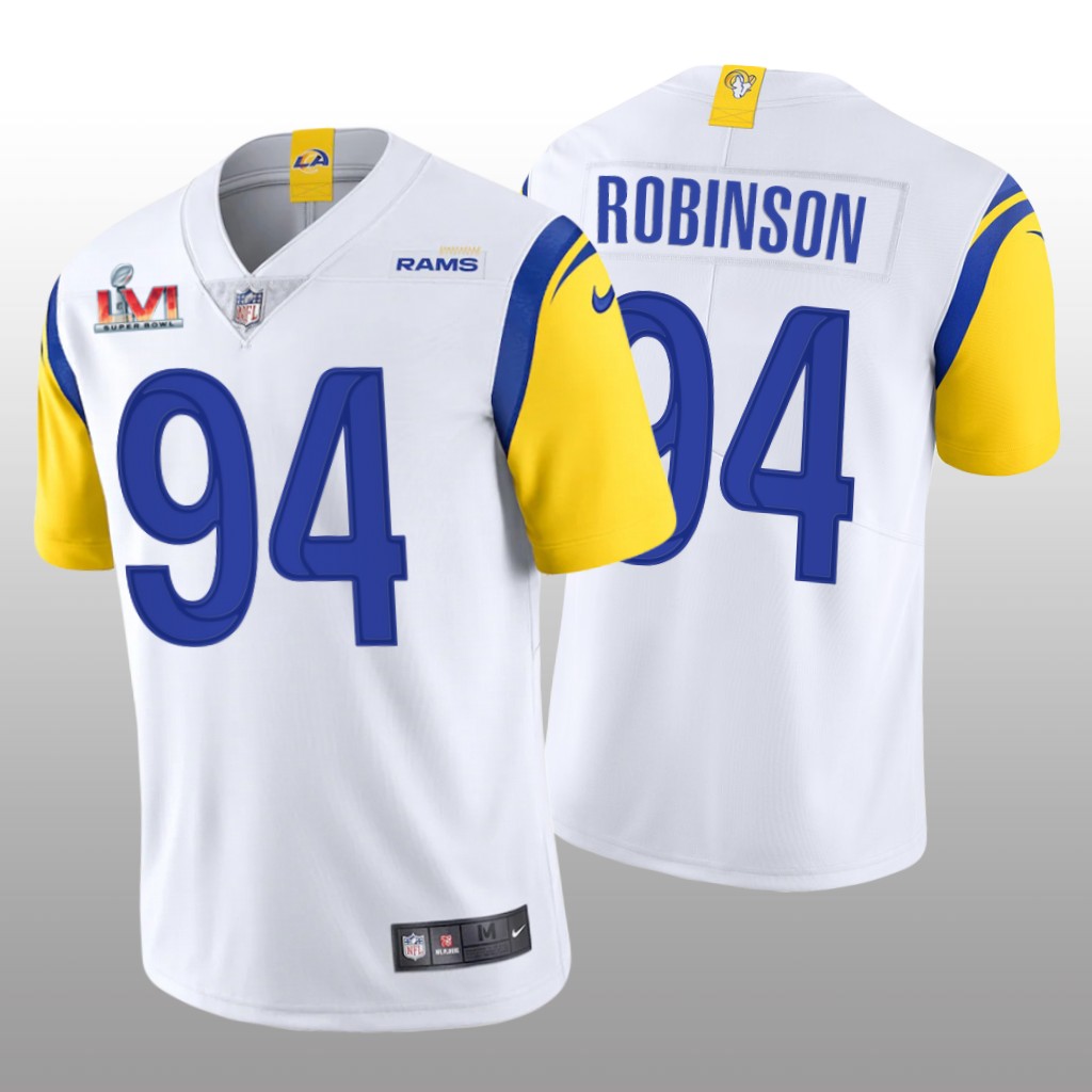 Los Angeles Rams A'Shawn Robinson White Limited Jersey Super Bowl LVI
