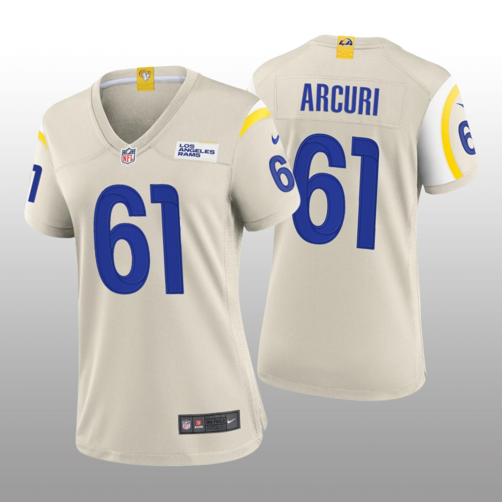 Los Angeles Rams A.J. Arcuri Bone Jersey Game - Women's