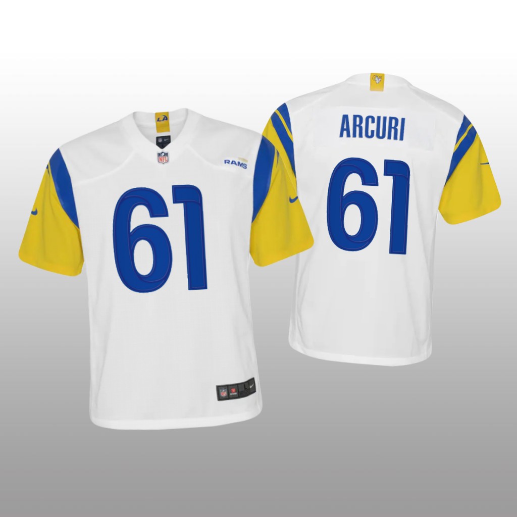 Los Angeles Rams A.J. Arcuri White Jersey Alternate Game - Youth