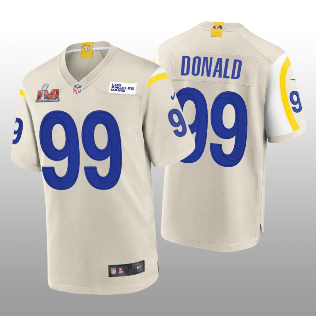 Los Angeles Rams Aaron Donald Bone Game Jersey Super Bowl LVI - Men's