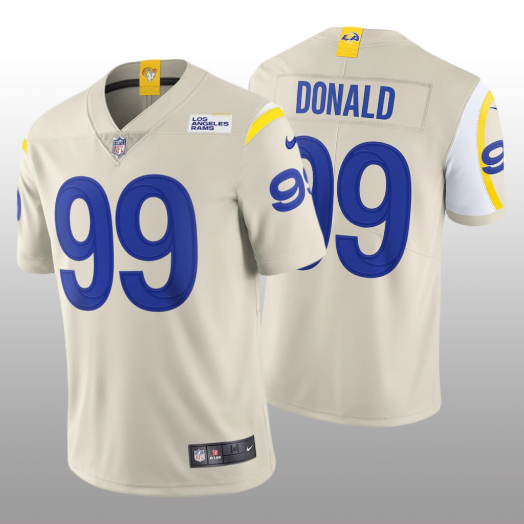 Los Angeles Rams Aaron Donald Bone Jersey 2020 Vapor Limited - Men's
