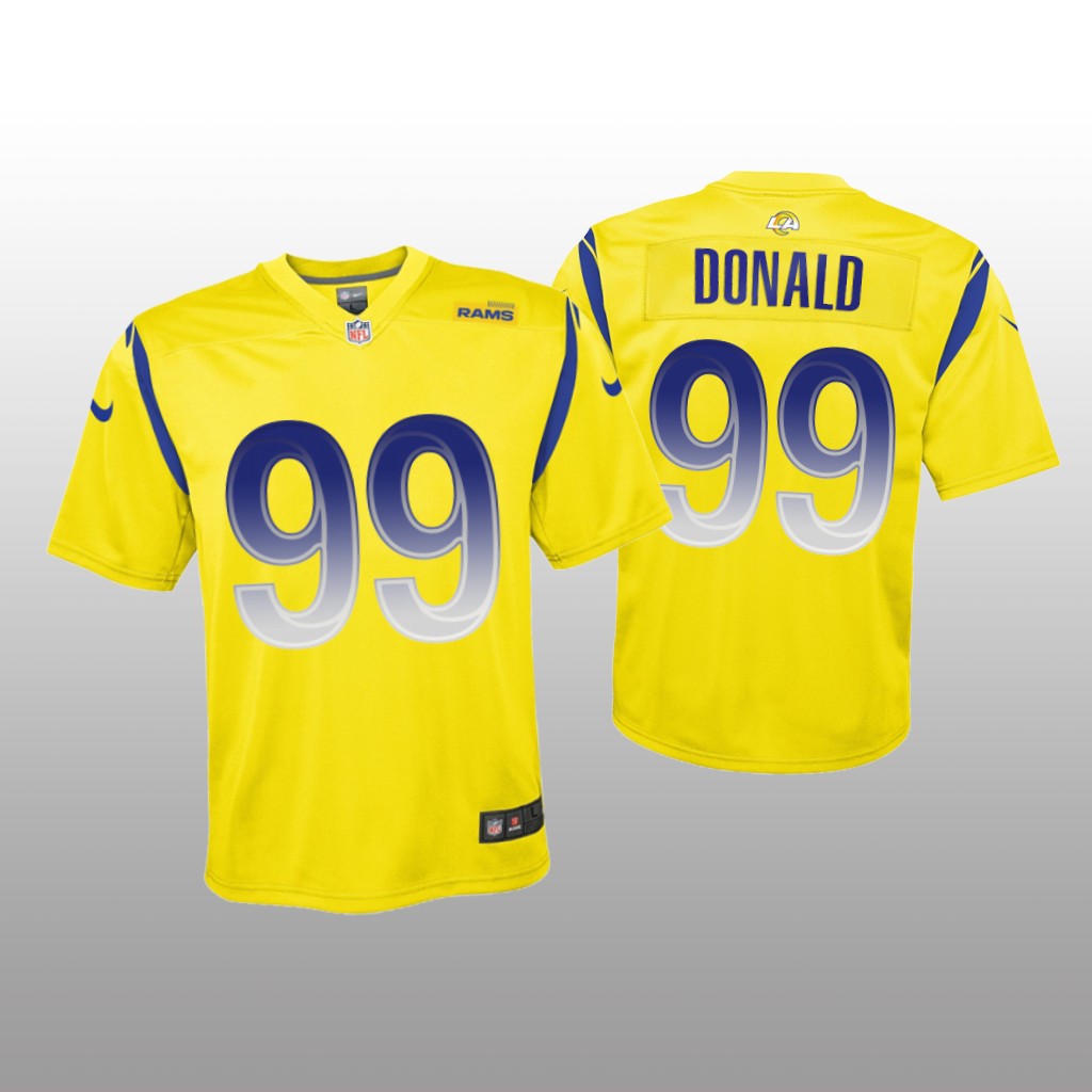 Los Angeles Rams Aaron Donald Gold Jersey Inverted Legend - Youth