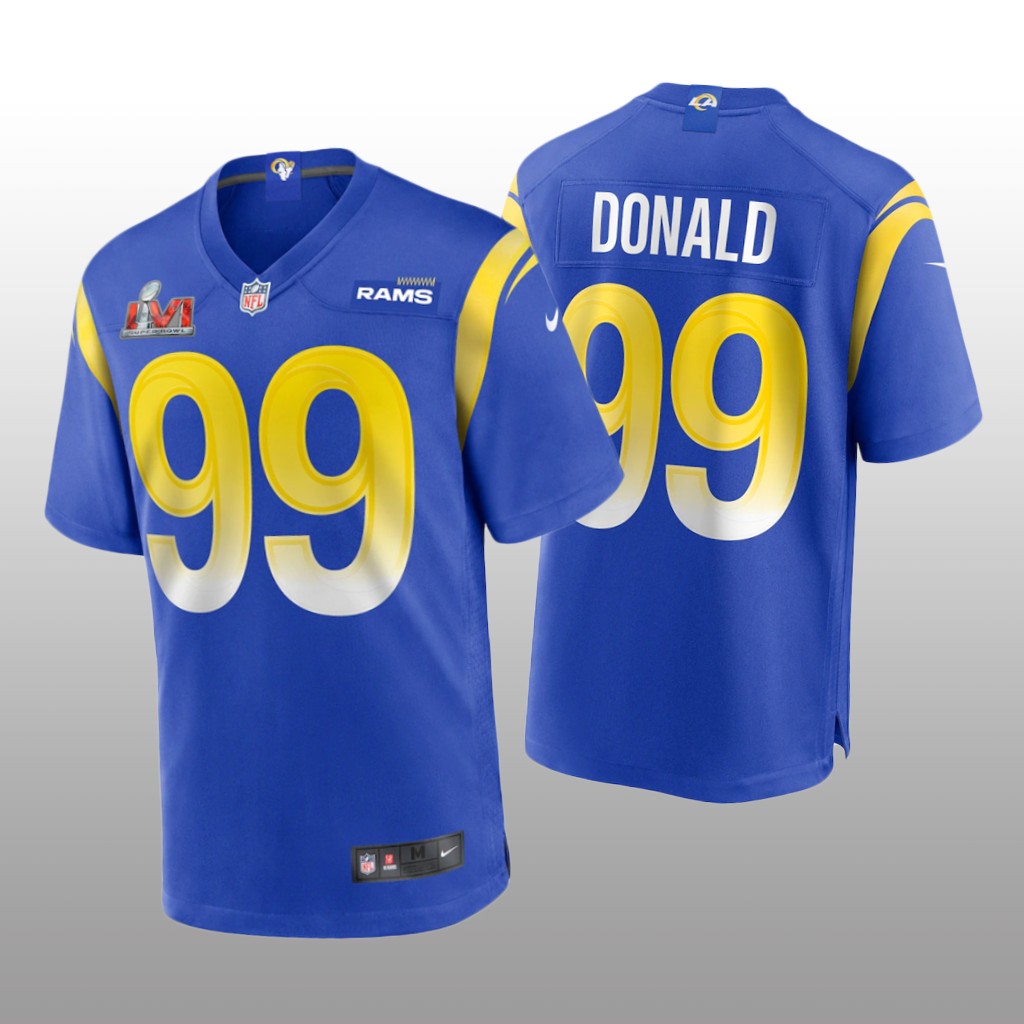 Los Angeles Rams Aaron Donald Royal Game Jersey Super Bowl LVI - Youth