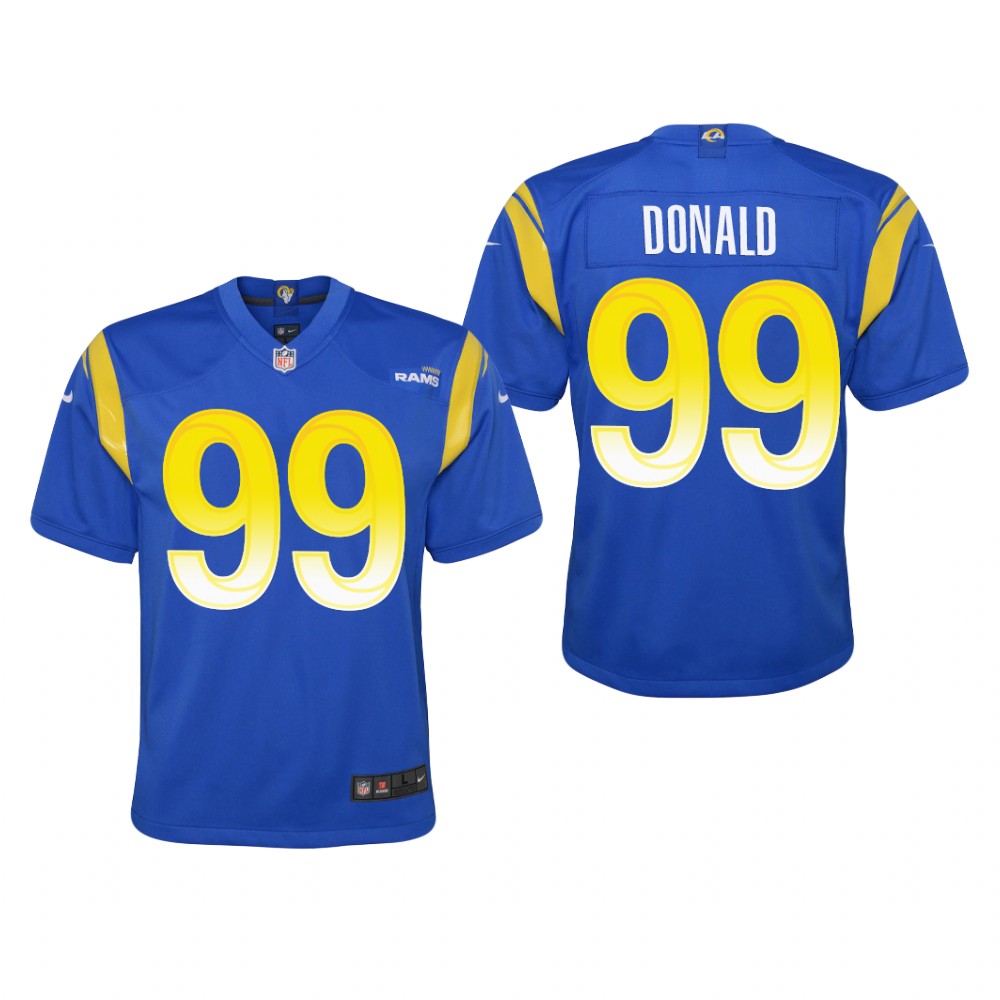 Los Angeles Rams Aaron Donald Royal Jersey Game - Youth