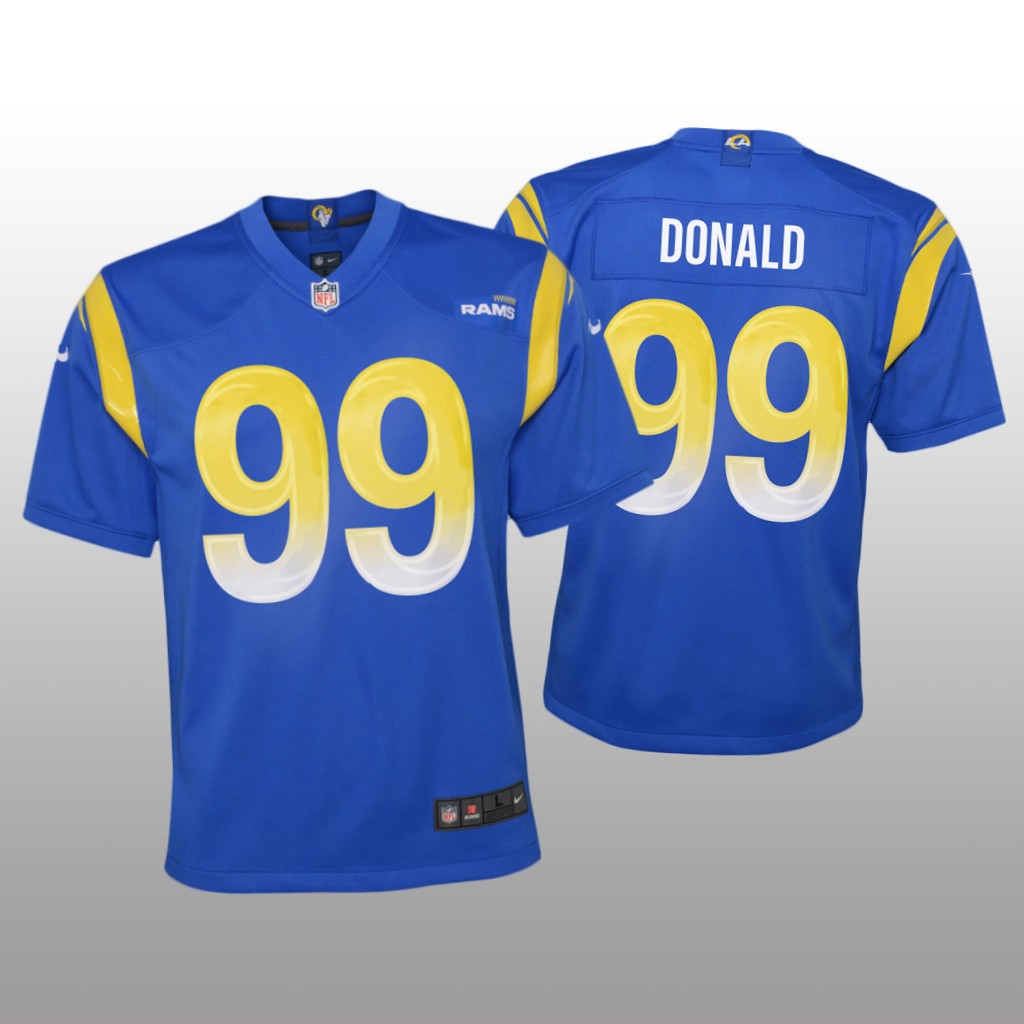 Los Angeles Rams Aaron Donald Royal Jersey Game - Youth
