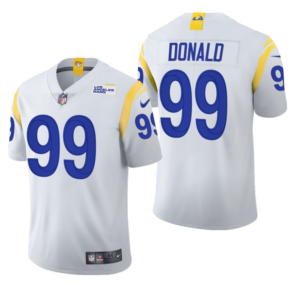 Los Angeles Rams Aaron Donald White Jersey 2021 Vapor Limited - Men's