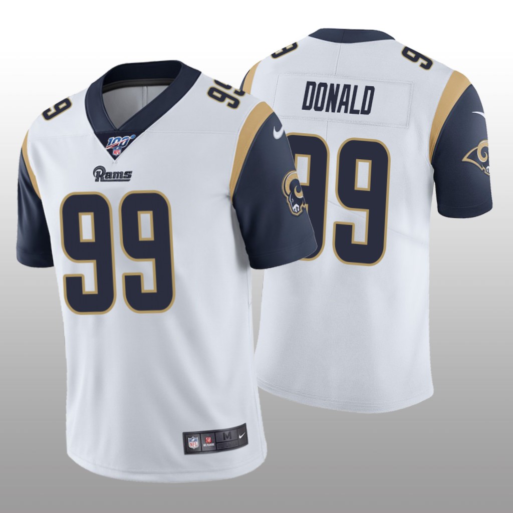 Los Angeles Rams Aaron Donald White Limited Jersey 100th Season - Men's