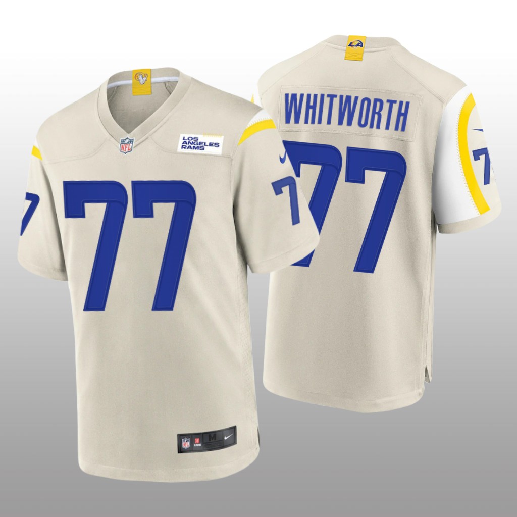 Los Angeles Rams Andrew Whitworth Bone Jersey Game - Men's