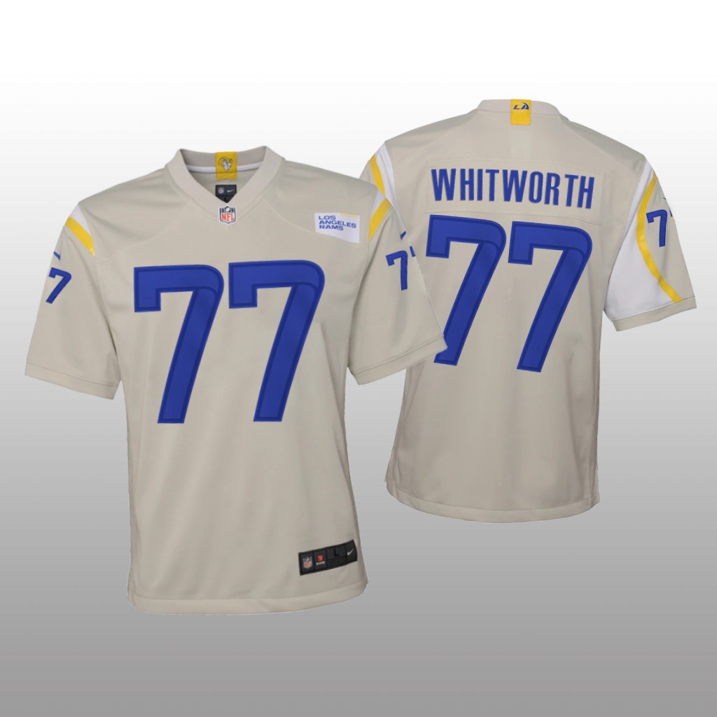Los Angeles Rams Andrew Whitworth Bone Jersey Game - Youth