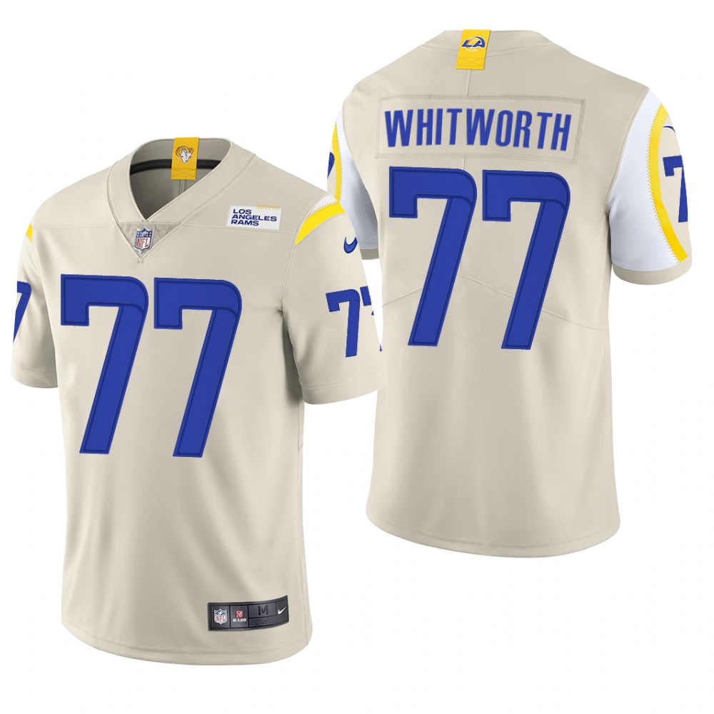 Los Angeles Rams Andrew Whitworth Bone Jersey Vapor Limited - Men's