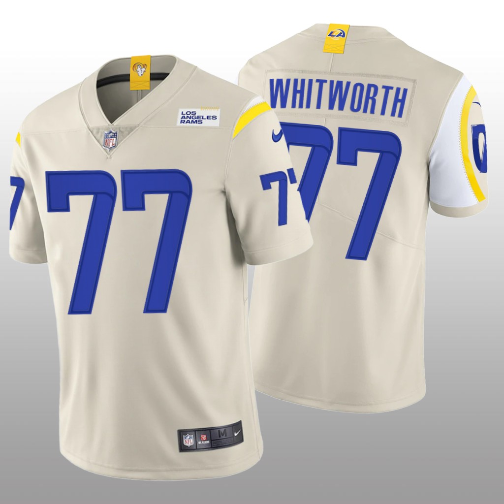 Los Angeles Rams Andrew Whitworth Bone Jersey Vapor Limited - Men's