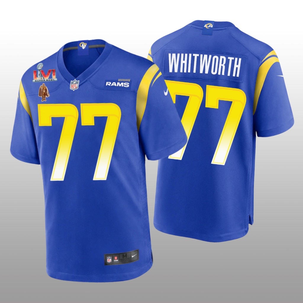 Los Angeles Rams Andrew Whitworth Royal Game 2021 Walter Payton NFL Man of the Year Award - Men's