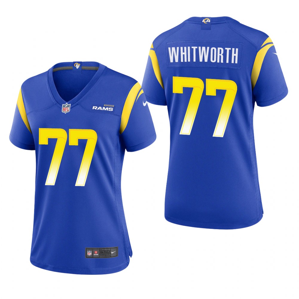 Los Angeles Rams Andrew Whitworth Royal Jersey Game - Women's