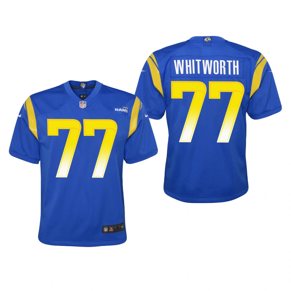 Los Angeles Rams Andrew Whitworth Royal Jersey Game - Youth