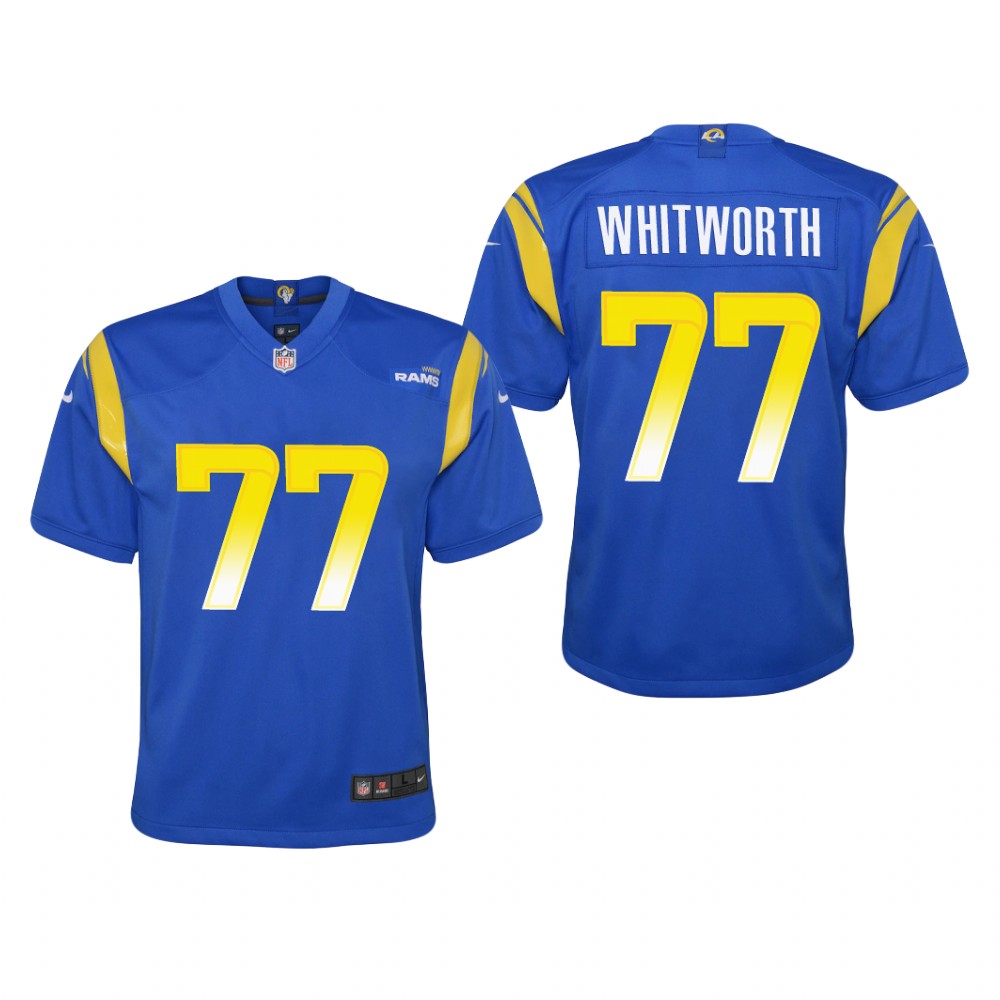 Los Angeles Rams Andrew Whitworth Royal Jersey Game - Youth
