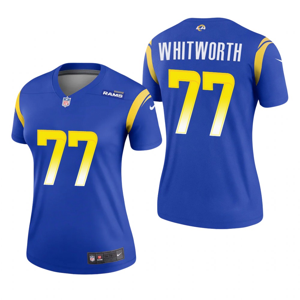 Los Angeles Rams Andrew Whitworth Royal Jersey Legend - Women's